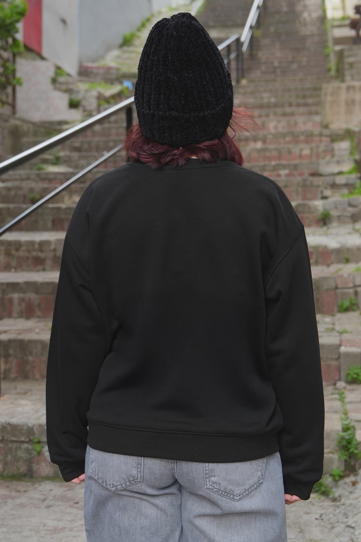 Nakışlı Oversize Kadın Sweat