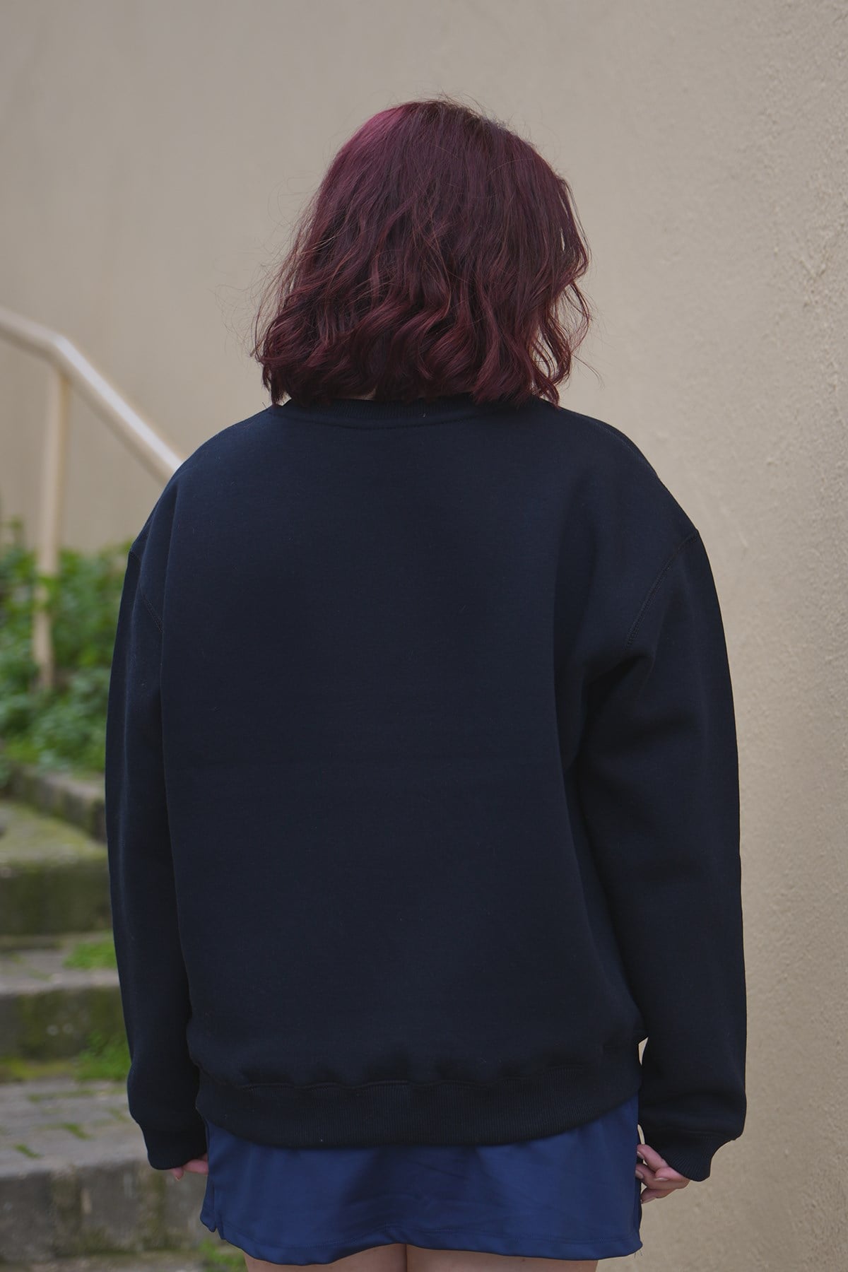 Oversize Kadın Sweatshirt Lacivert