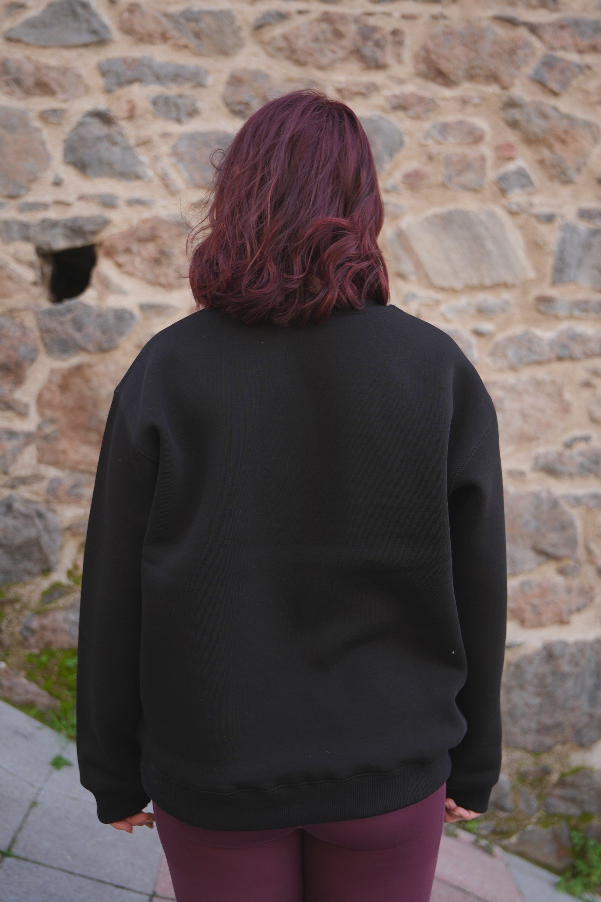 Oversize Kadın Sweatshirt Siyah