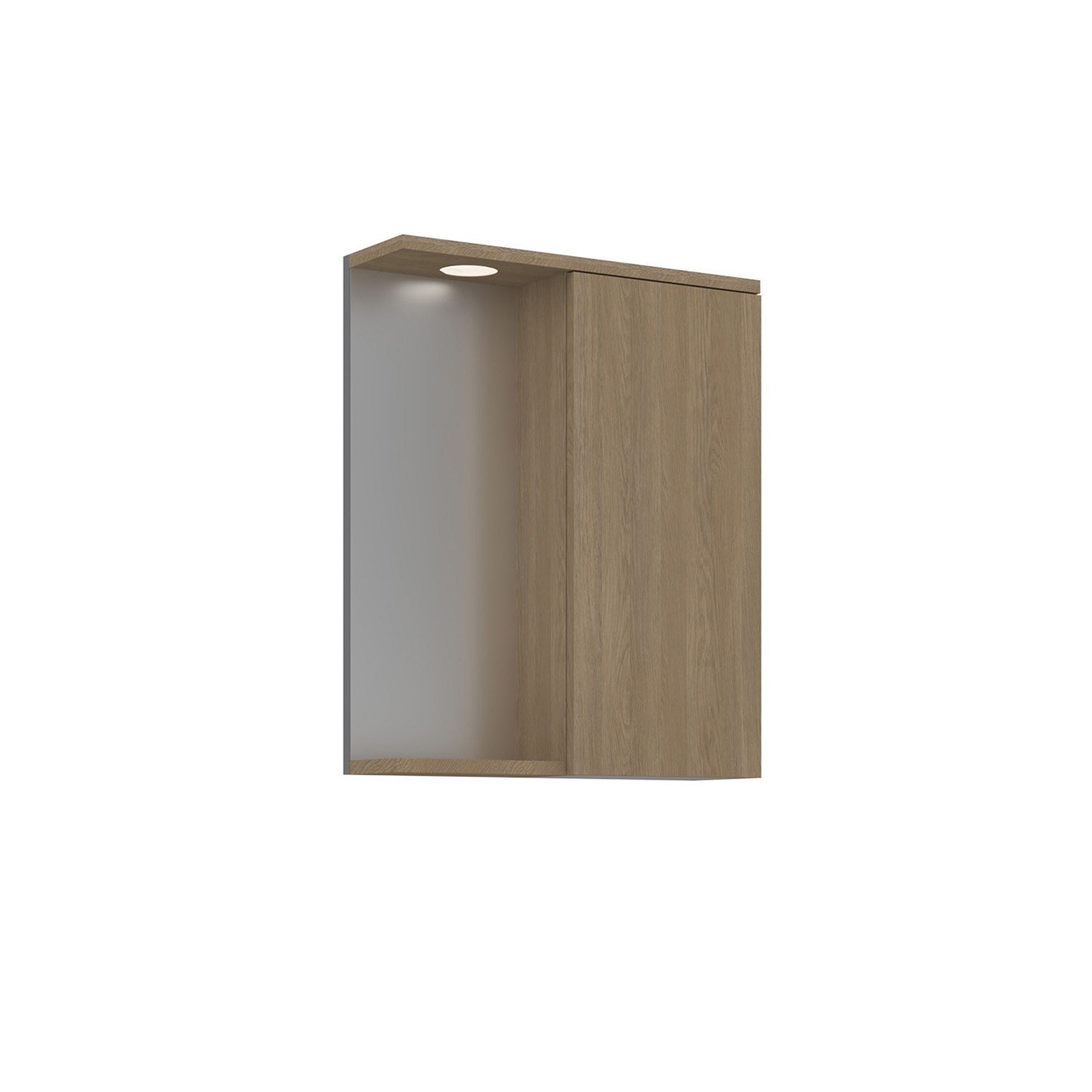 Purus 56 cm Banyo Üst Ayna Dolabı (Spot Aynalı)
