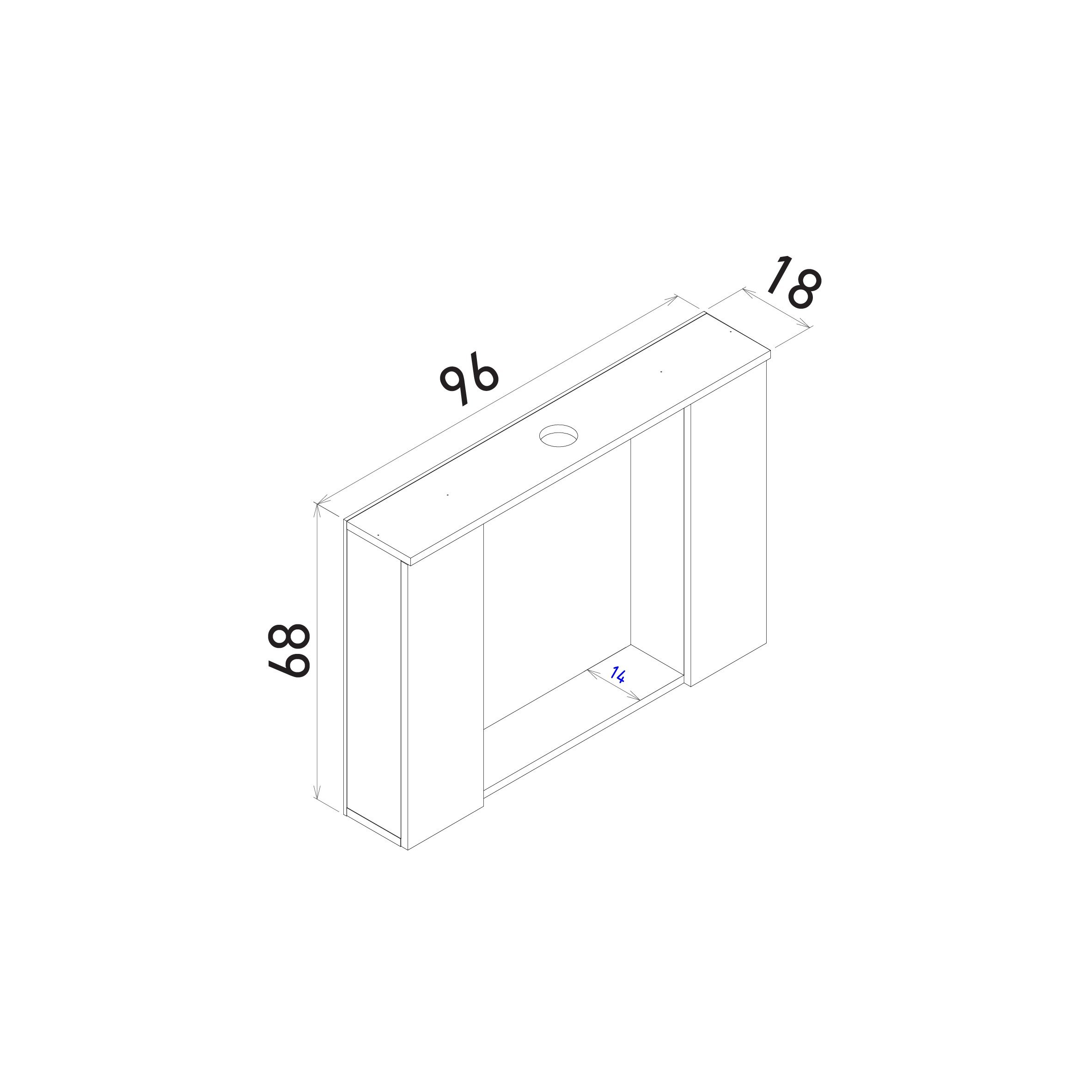 Purus 96 cm Banyo Üst Ayna Dolabı (Spot Aynalı)