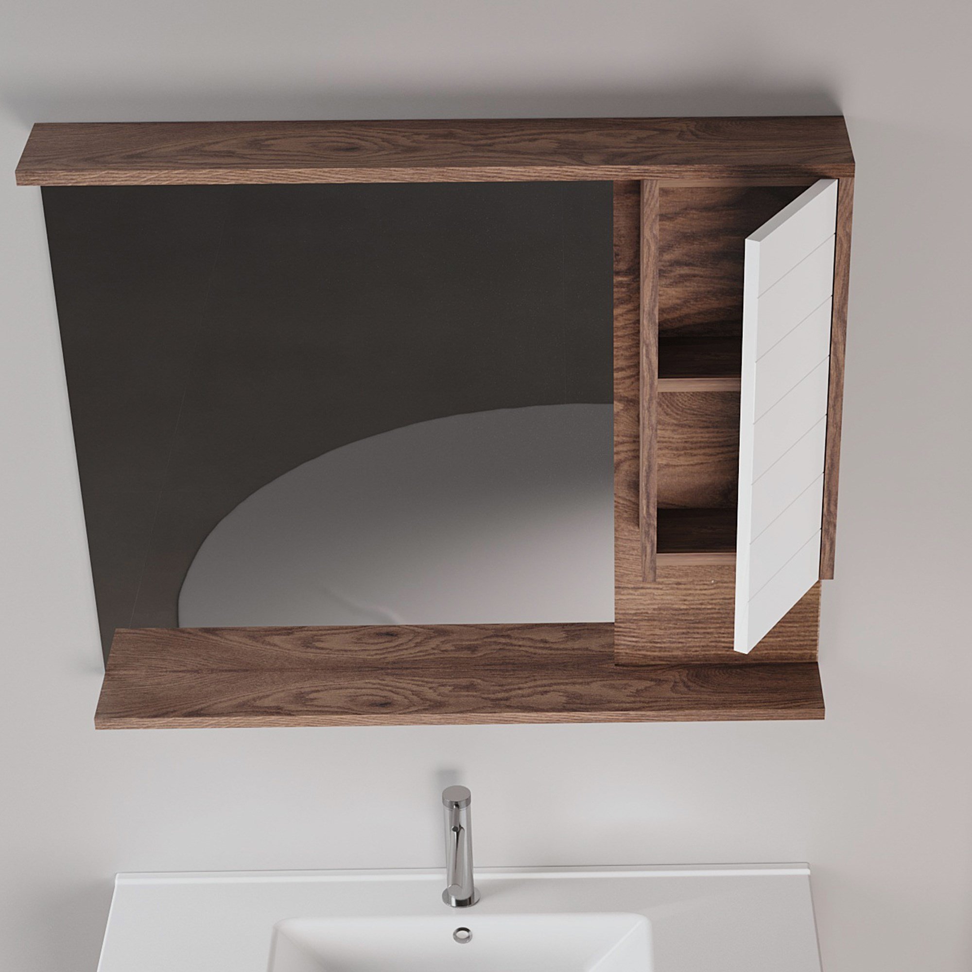 Serra 100 cm Banyo Üst Ayna Dolabı