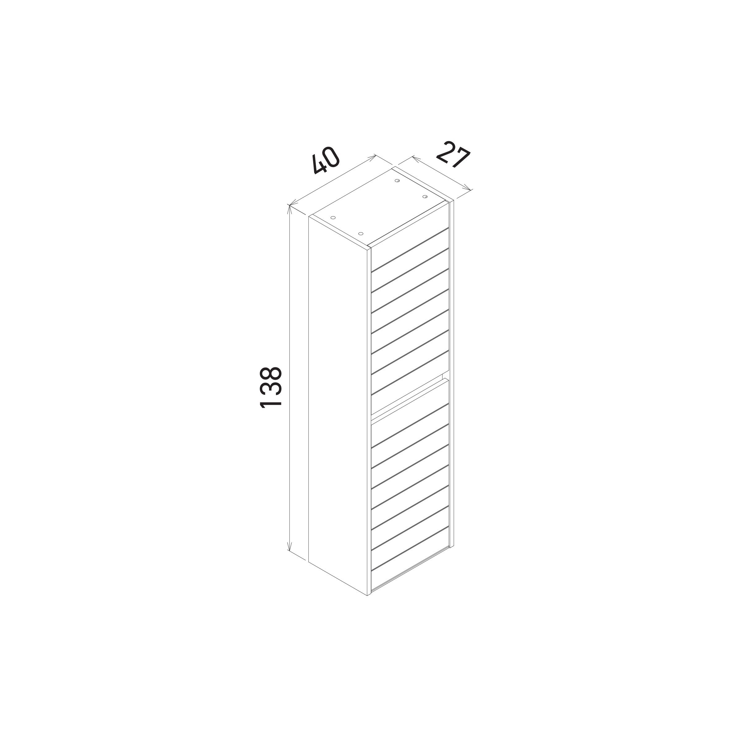 Serra 40 cm Banyo Boy Dolabı