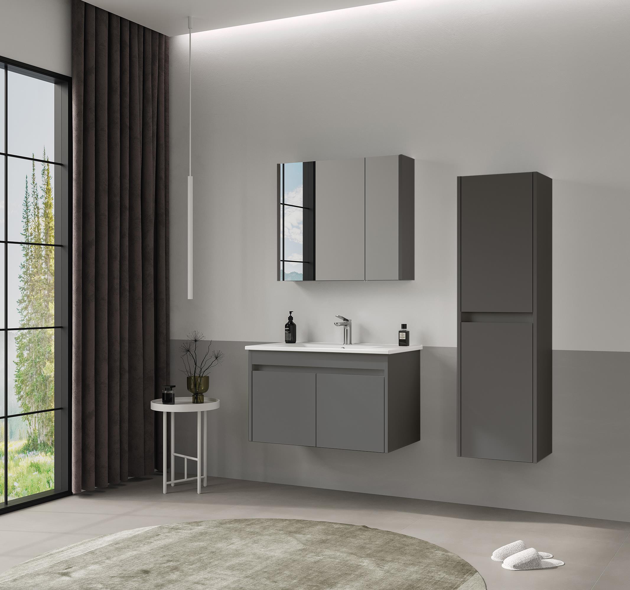 Side 75 cm Banyo Dolabı Takımı