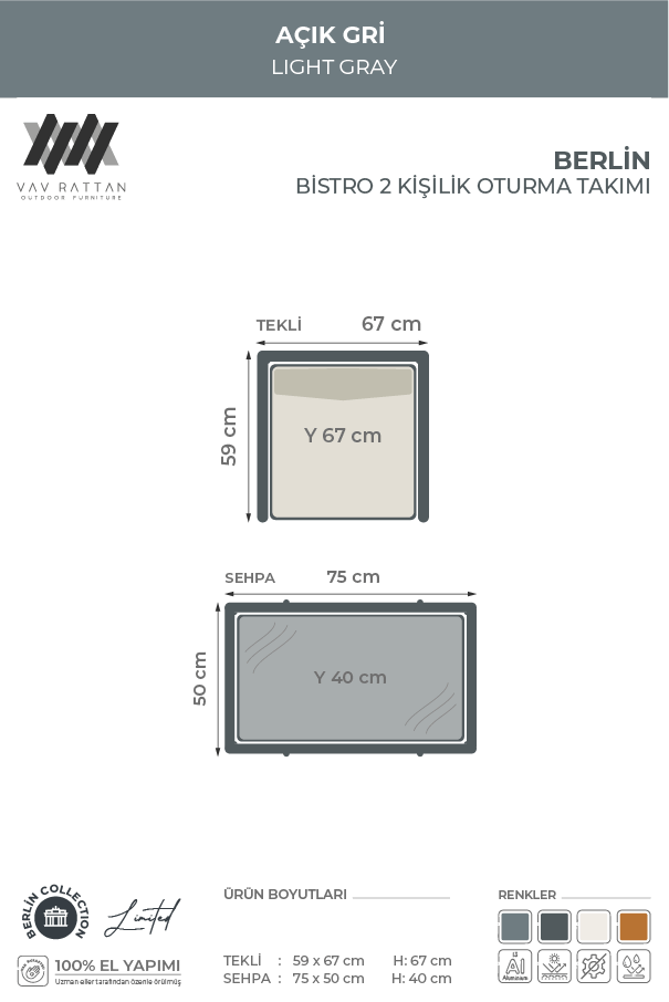 Berlin 2 Kişilik Oturma Takımı