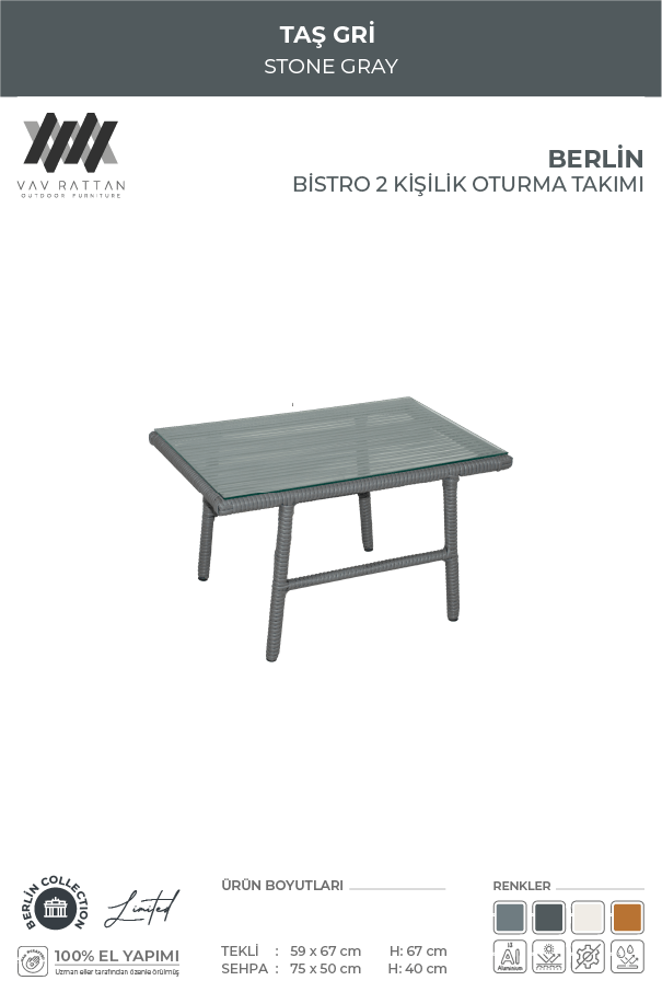 Berlin 2 Kişilik Oturma Takımı