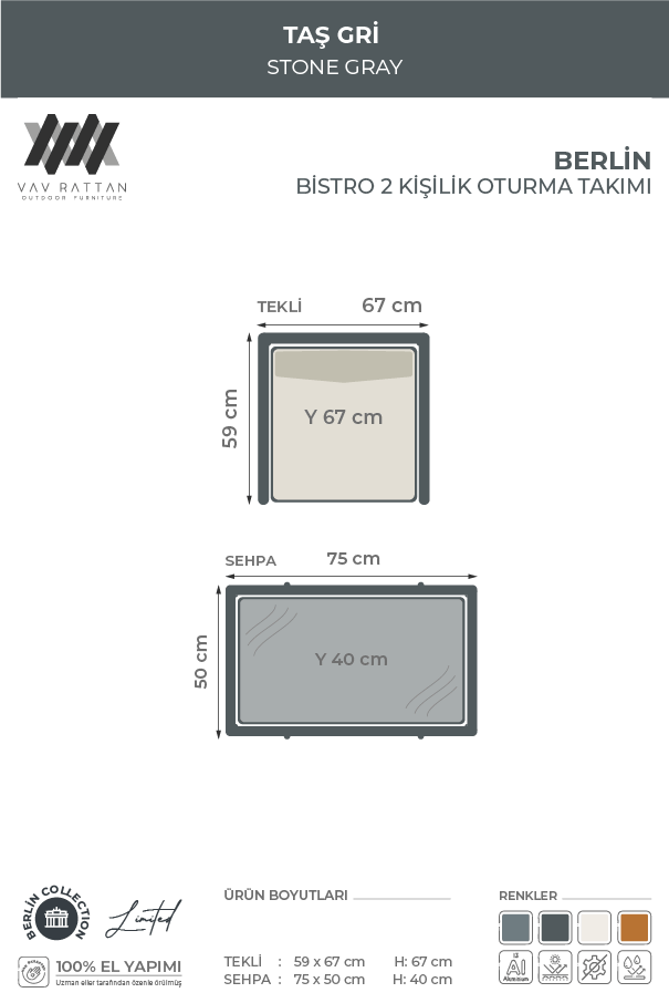 Berlin 2 Kişilik Oturma Takımı