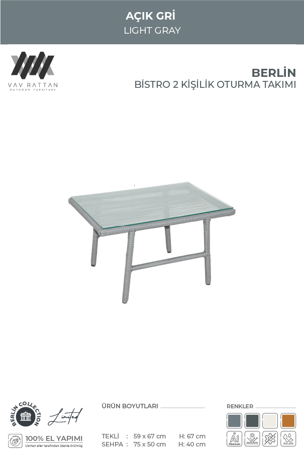 Berlin 2 Kişilik Oturma Takımı