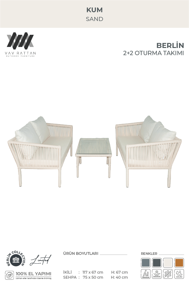 Berlin 2+2 Oturma Takımı