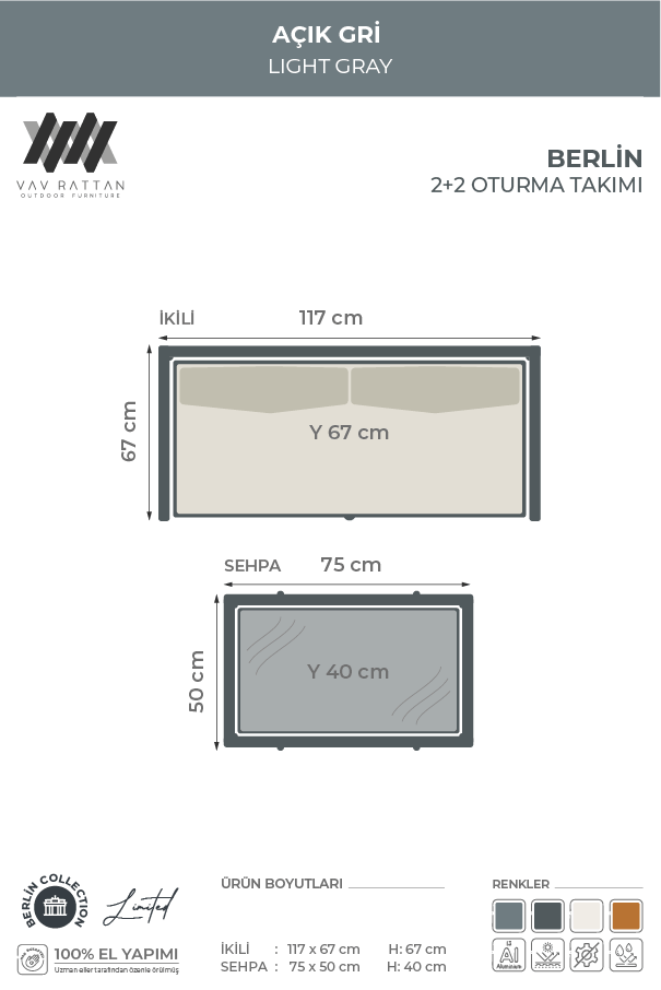 Berlin 2+2 Oturma Takımı