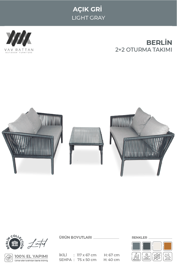 Berlin 2+2 Oturma Takımı