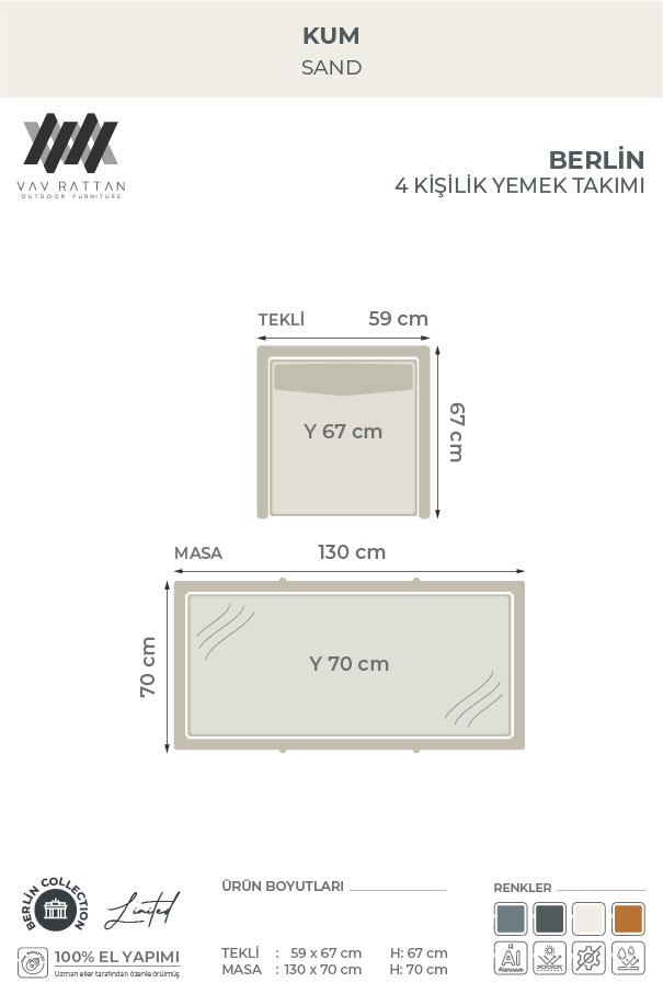 Berlin 4 Kişilik Yemek Takımı