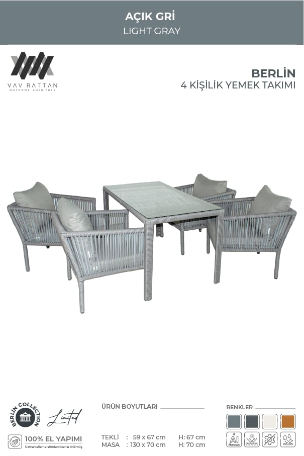 Berlin 4 Kişilik Yemek Takımı