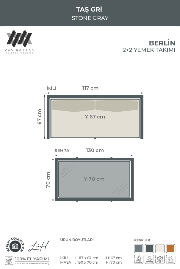 Berlin 4 Kişilik Yemek Takımı