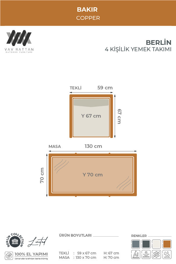 Berlin 4 Kişilik Yemek Takımı
