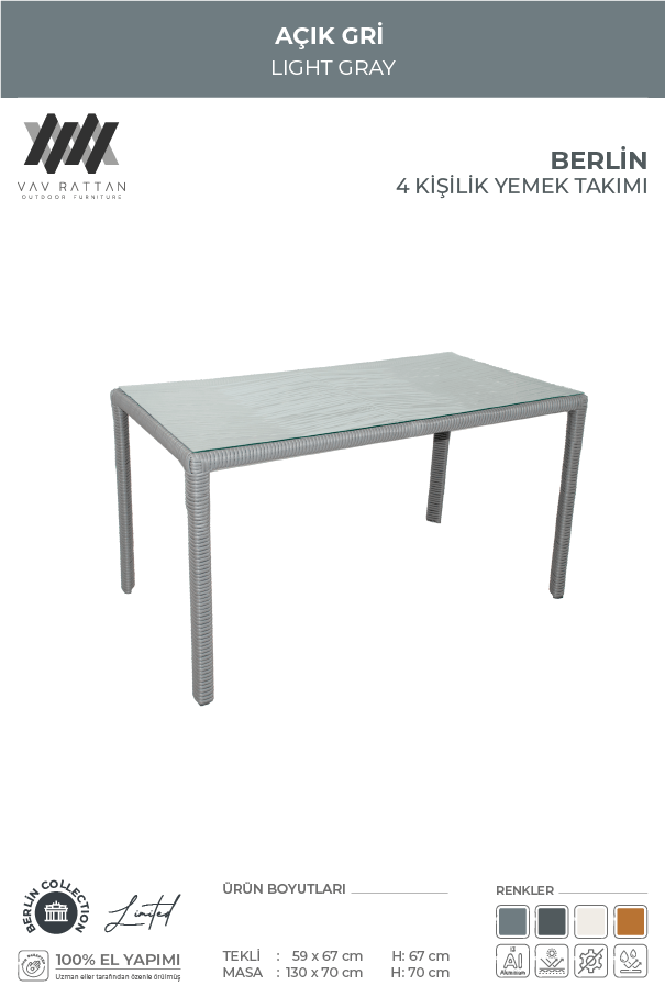 Berlin 4 Kişilik Yemek Takımı