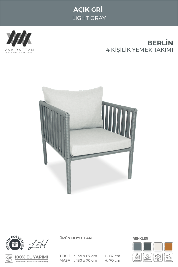 Berlin 4 Kişilik Yemek Takımı