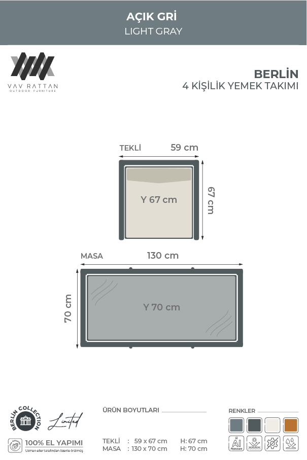 Berlin 4 Kişilik Yemek Takımı