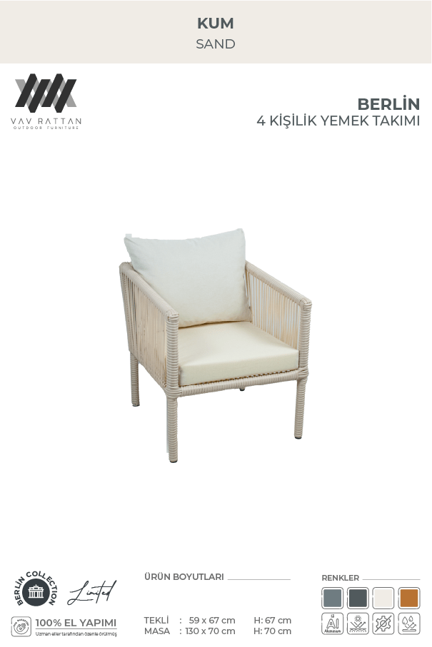 Berlin 4 Kişilik Yemek Takımı