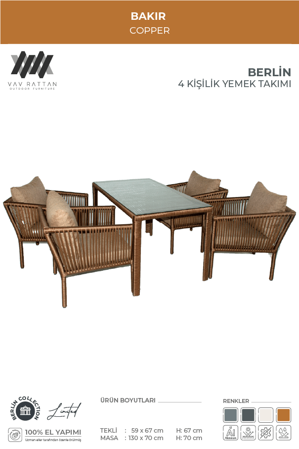 Berlin 4 Kişilik Yemek Takımı