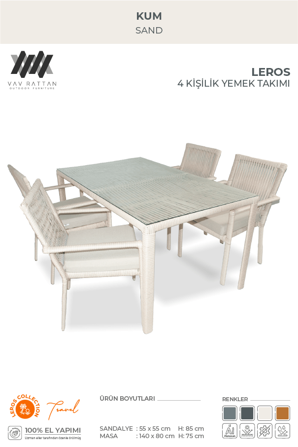 Leros 4 Kişilik Yemek Takımı