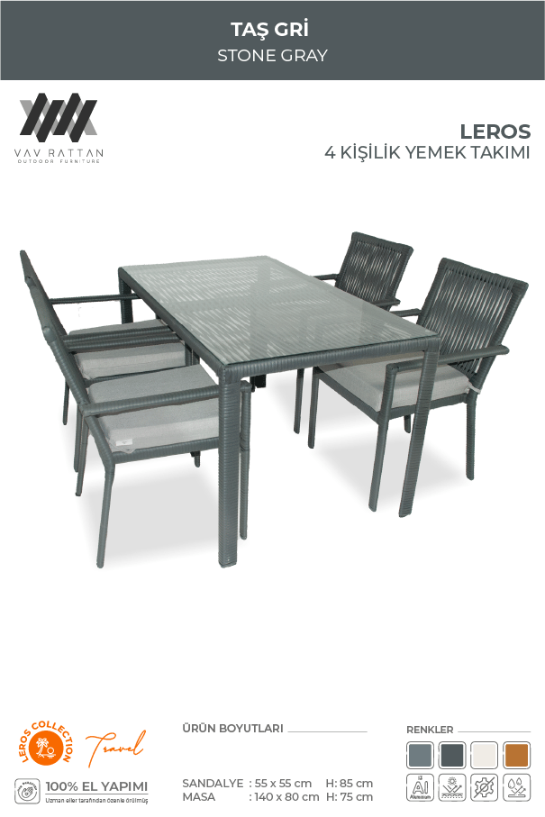 Leros 4 Kişilik Yemek Takımı