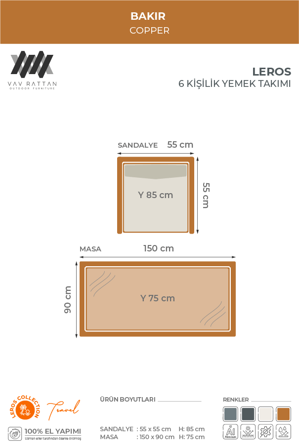 Leros 6 Kişilik Yemek Takımı