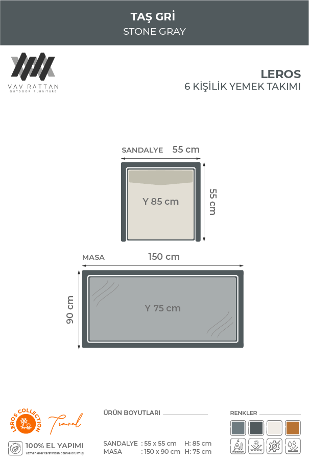 Leros 6 Kişilik Yemek Takımı
