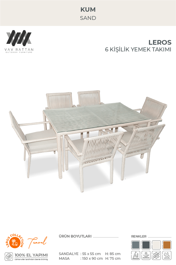 Leros 6 Kişilik Yemek Takımı
