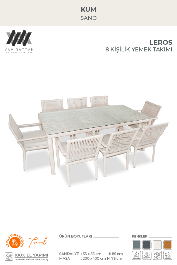 Leros 8 Kişilik Yemek Takımı