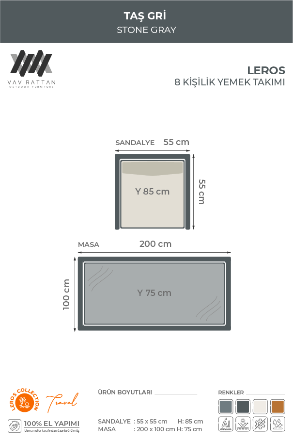 Leros 8 Kişilik Yemek Takımı