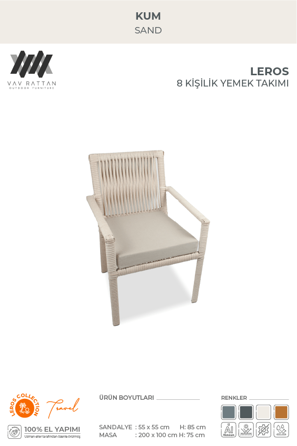 Leros 8 Kişilik Yemek Takımı