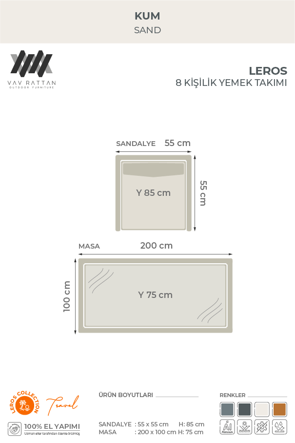 Leros 8 Kişilik Yemek Takımı