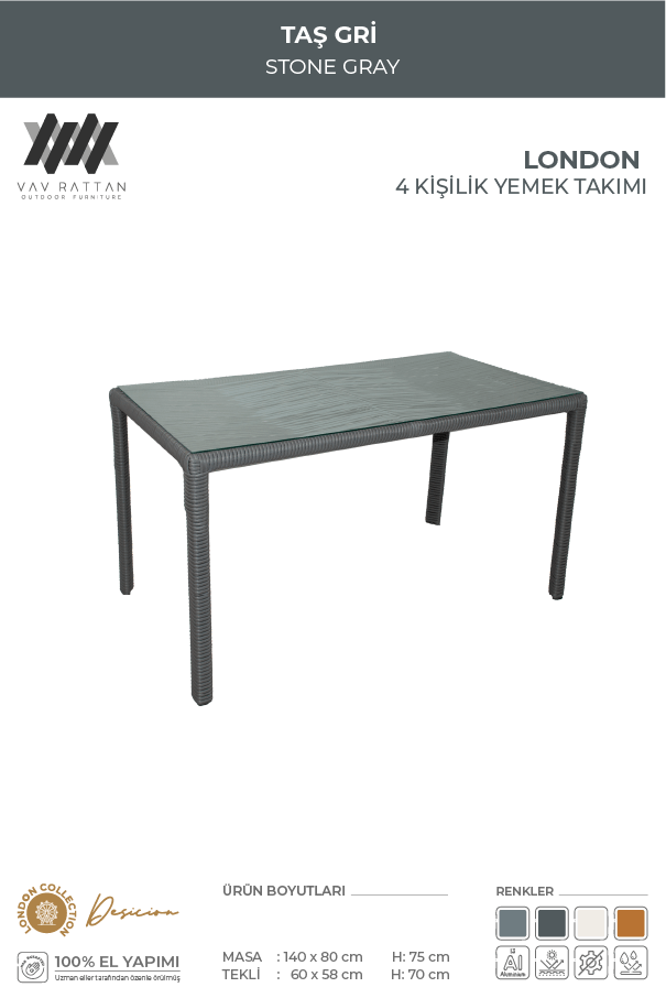 London  4 Kişilik Yemek Takımı