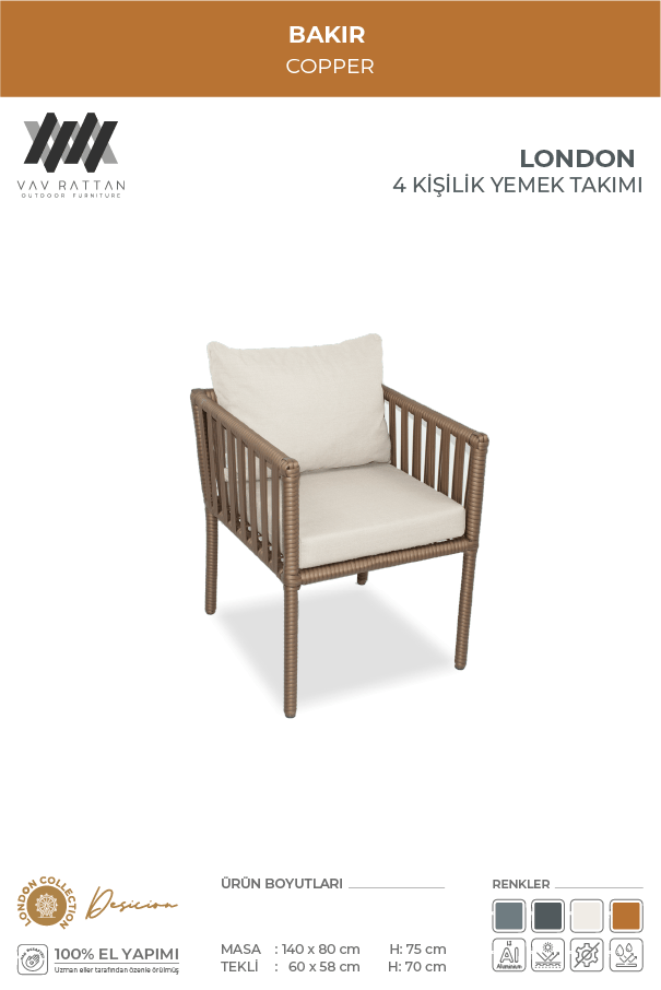 London  4 Kişilik Yemek Takımı