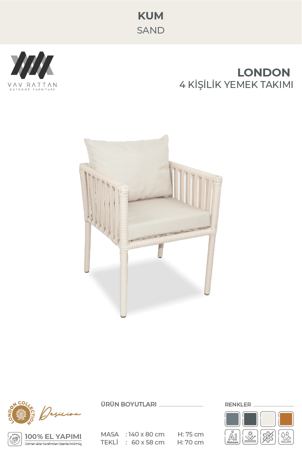 London  4 Kişilik Yemek Takımı