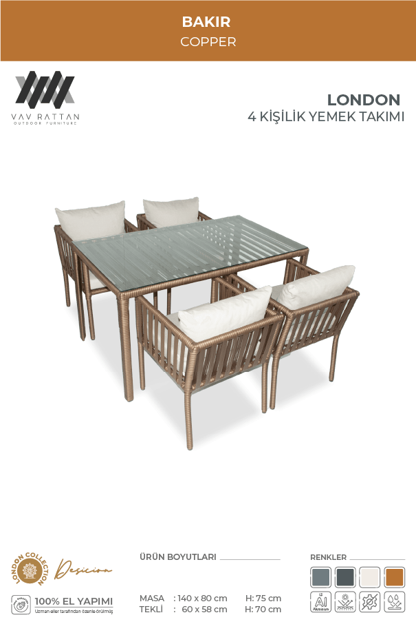 London  4 Kişilik Yemek Takımı