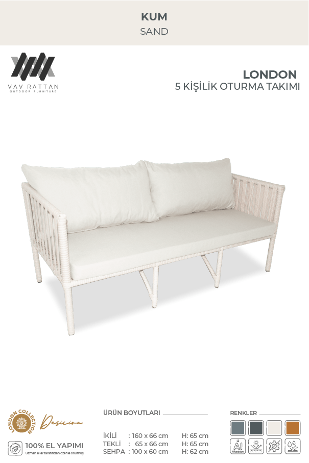 London 5 Kişilik Oturma Takımı