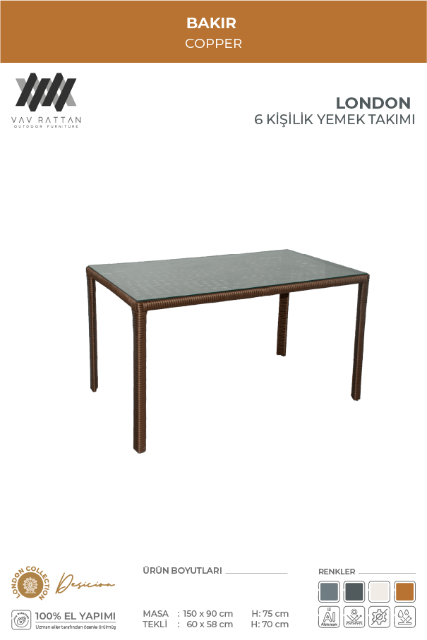 London 6 Kişilik Yemek Takımı
