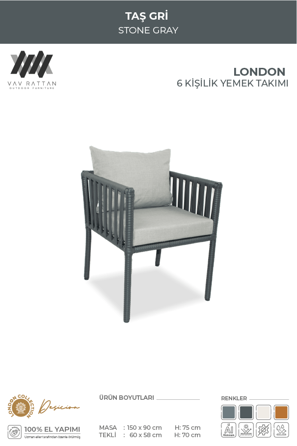 London 6 Kişilik Yemek Takımı