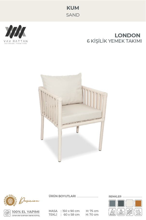 London 6 Kişilik Yemek Takımı
