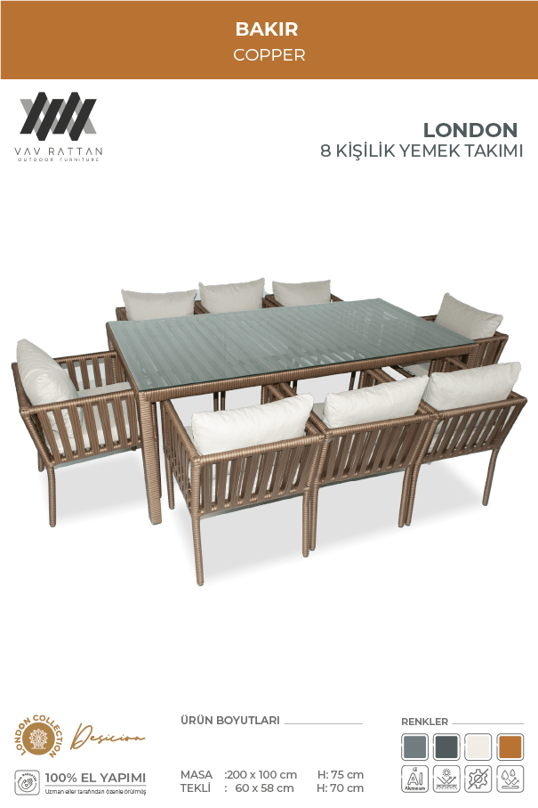 London 8 Kişilik Yemek Takımı 