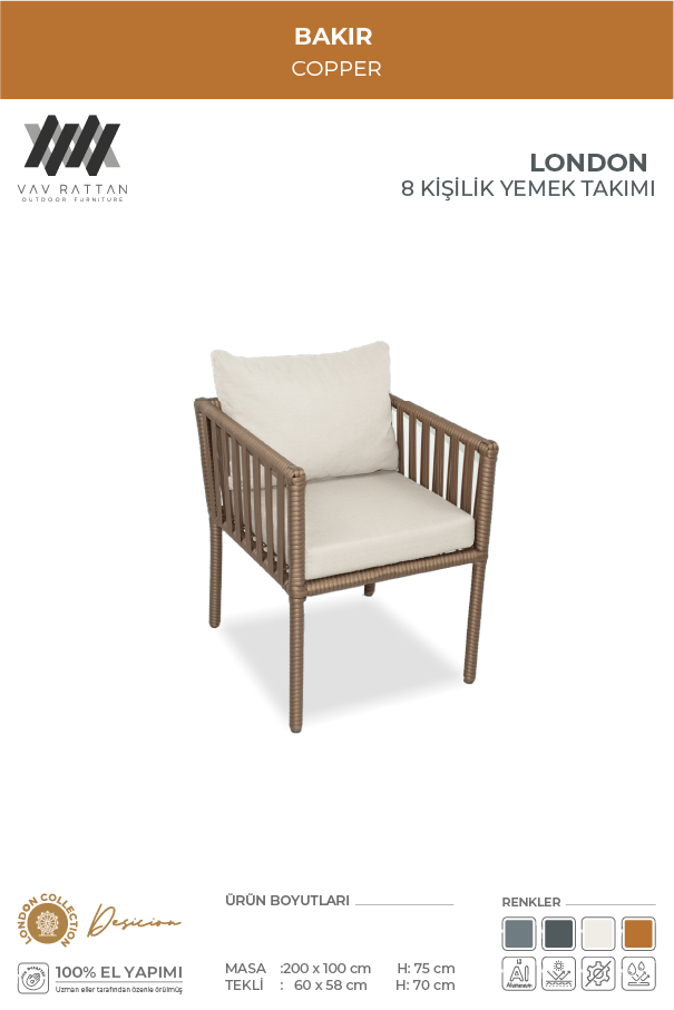 London 8 Kişilik Yemek Takımı 