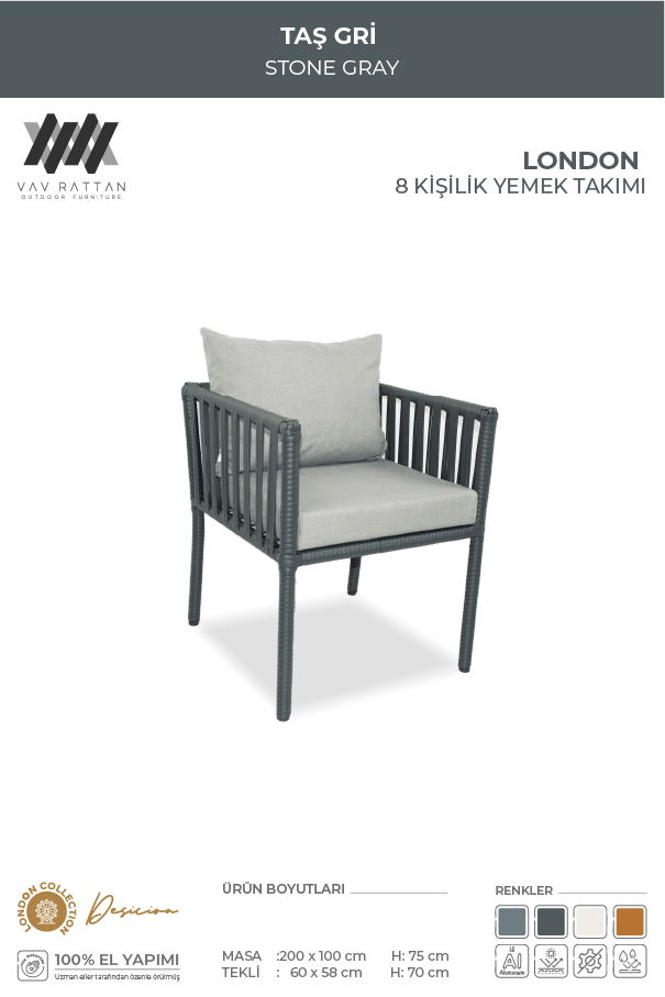 London 8 Kişilik Yemek Takımı 