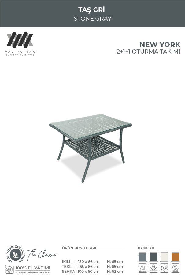 New York 4 Kişilik Oturma Takımı