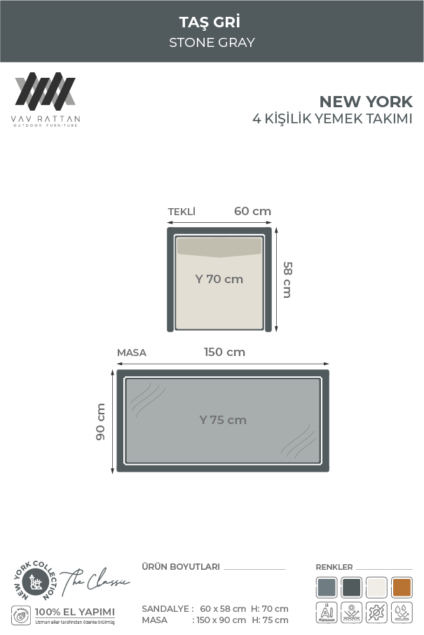 New York 4 Kişilik Yemek Takımı