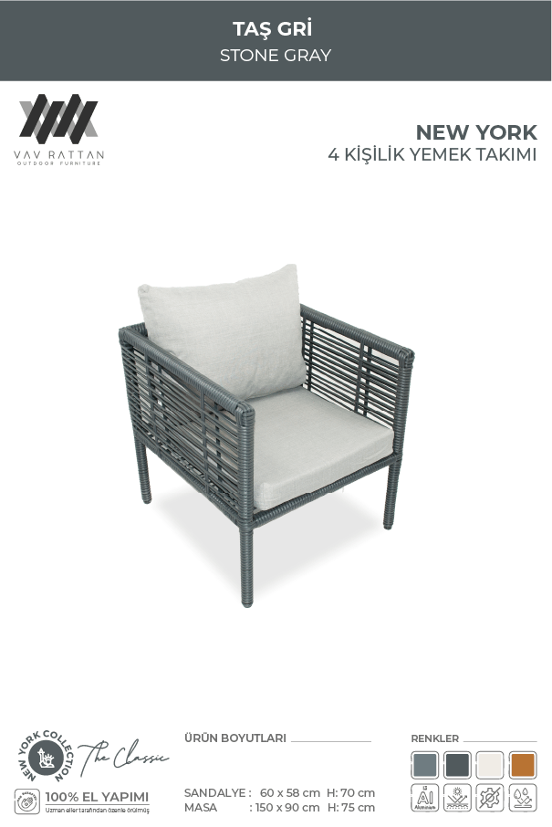 New York 4 Kişilik Yemek Takımı