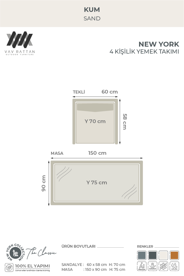 New York 4 Kişilik Yemek Takımı