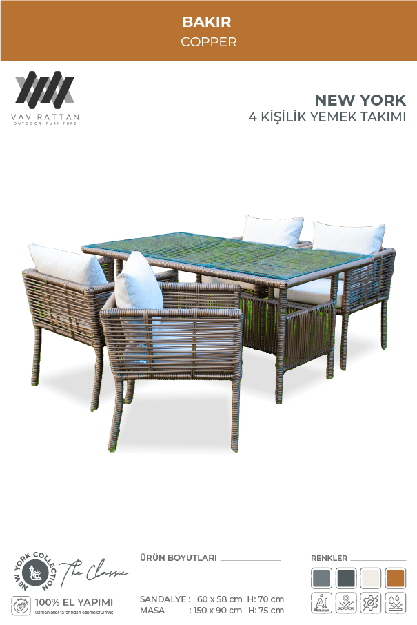 New York 4 Kişilik Yemek Takımı