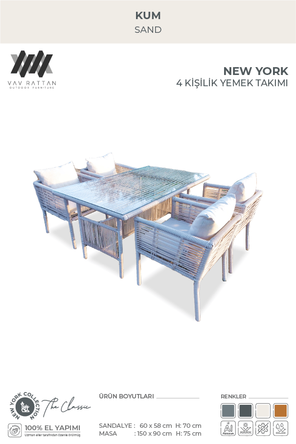 New York 4 Kişilik Yemek Takımı
